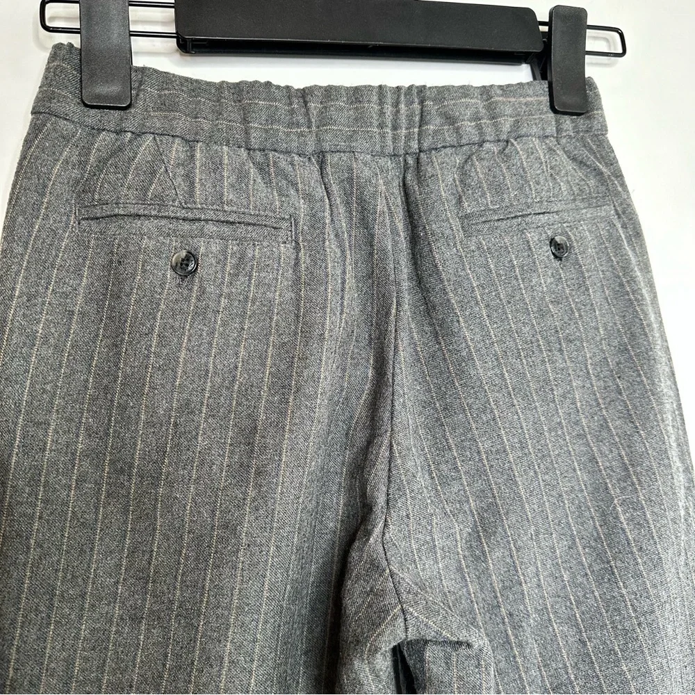 Janie and Jack Grey Wool Pinstripe Joggers - Picture 7 of 13